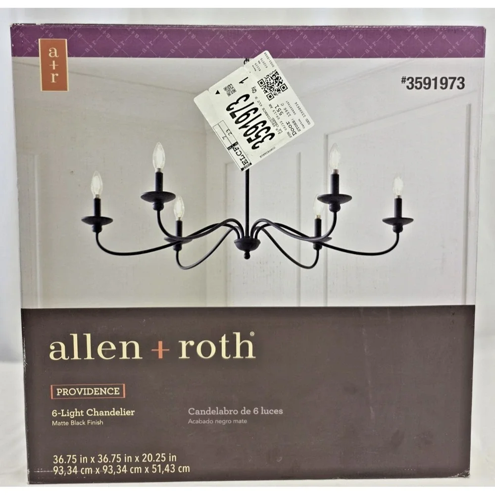 Allen Roth Providence 6-Light Round Chandelier 36.75